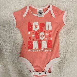Auburn Tigers 'Born to Shine' Pink Baby One-Piece 🏈